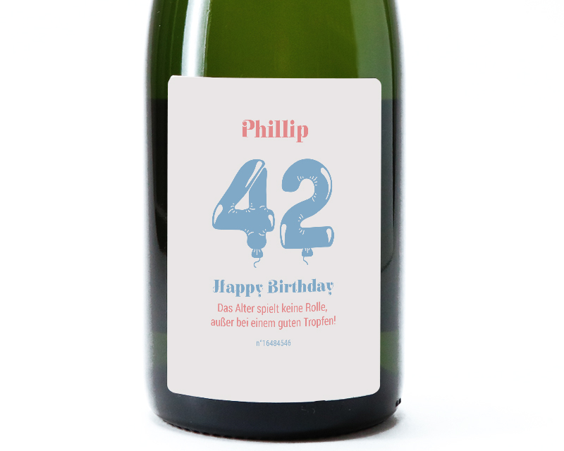 Champagner-Flasche - Kollektion Geburtstags-Luftballons
