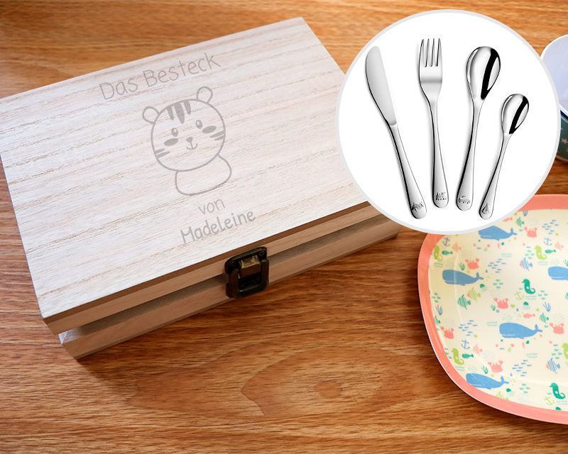 Kit couverts pour enfant personnalisable - Animaux