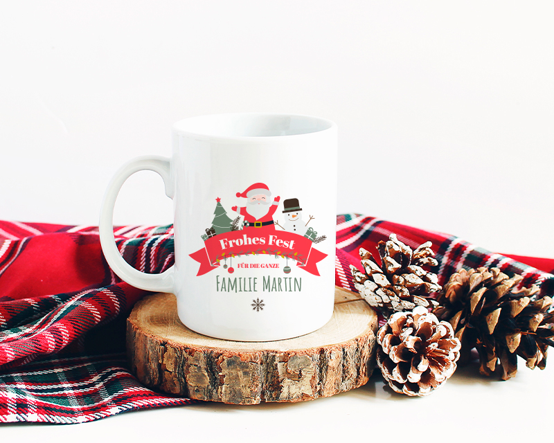 Personalisierbare Tasse - Frohes Fest