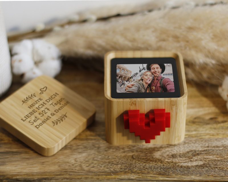 Lovebox - Interaktive Box für Liebesbotschaften - Heute liebe ich dich schon seit... Tagen