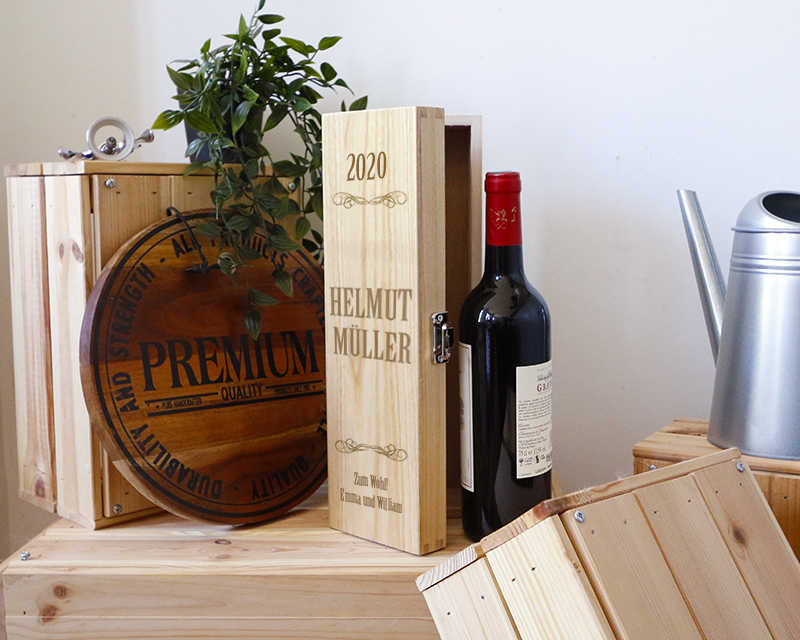 Gravierte Weinkiste Vintage