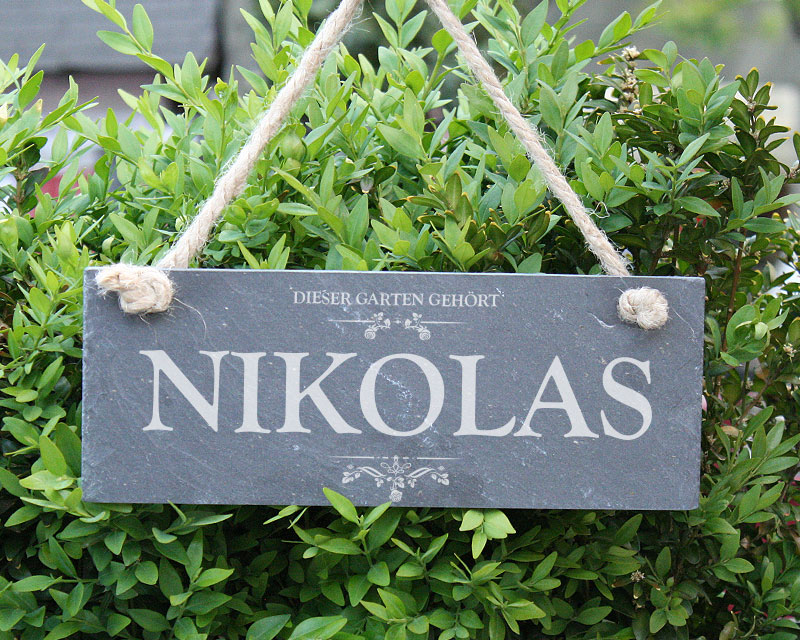 Personalisiertes dekoratives Gartenschild Schiefer