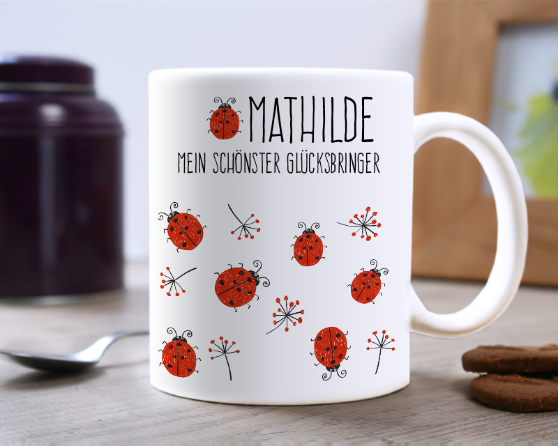 Tasse Marienkäfer Glücksbringer