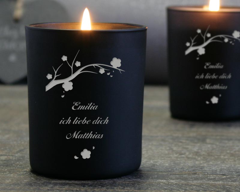 Personalisierte Kerze - es wird Frühling