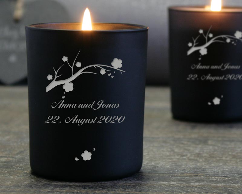 Personalisierte Kerze - es wird Frühling