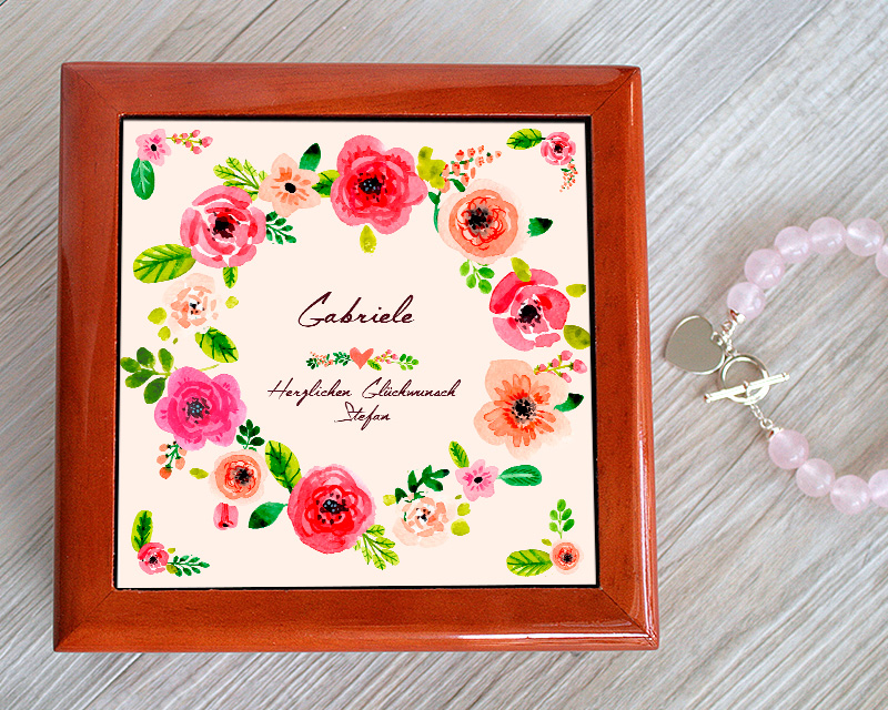 Boîte à Bijoux Jardin Fleuri