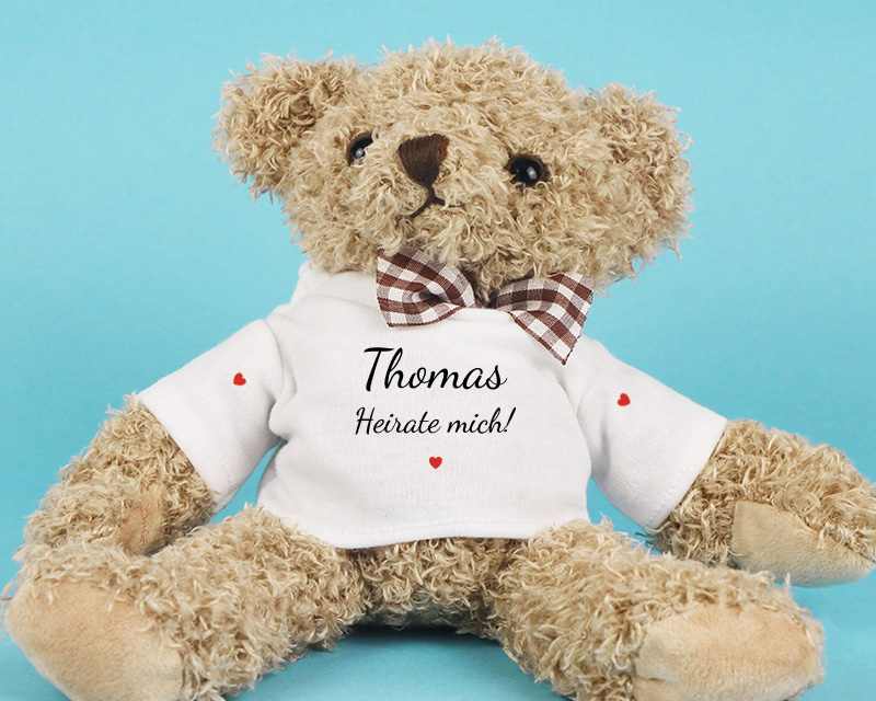 Personalisierbarer Teddybär - Liebesbotschaft