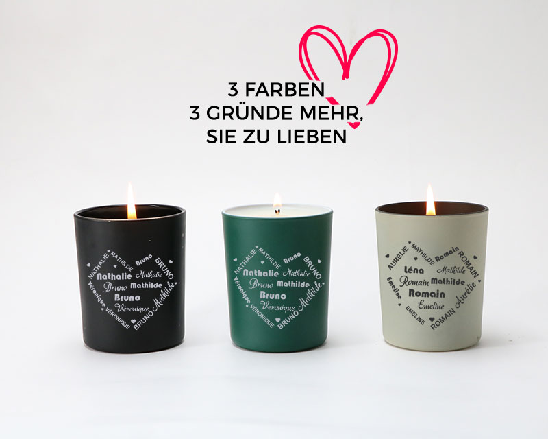 Kerze Herz Familie