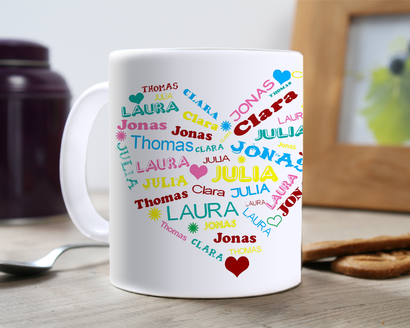 Tasse Herz Familie