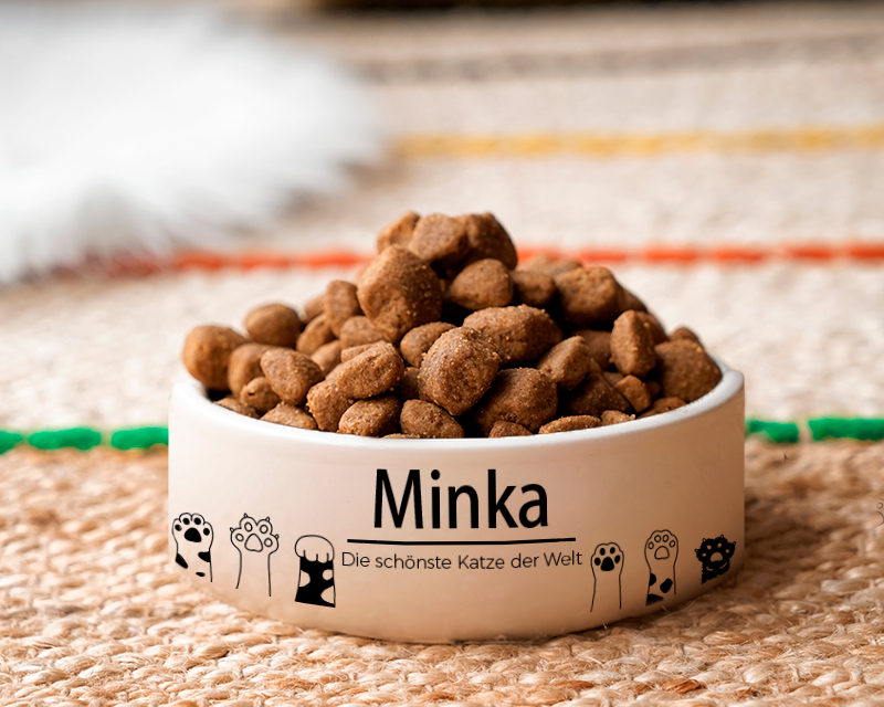 Gamelle pour chat Personnalisable - Pattes de chat