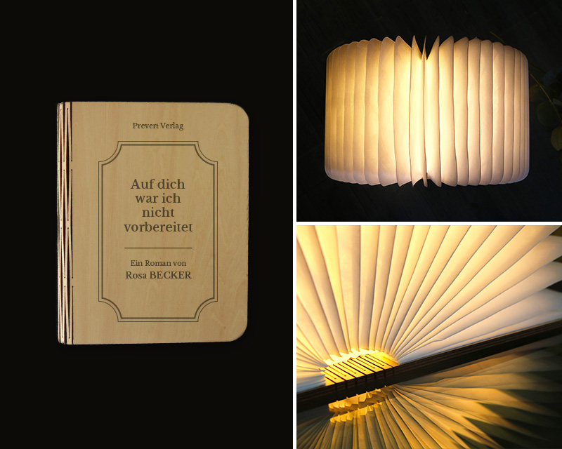 Personalisierbare Buch-Lampe - Klassischer Einband