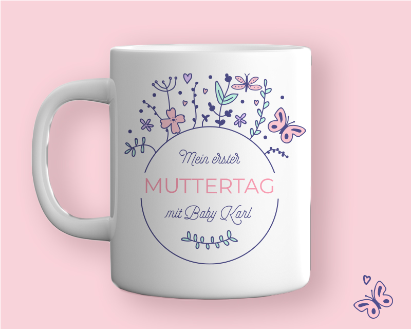 Personalisierbare Tasse - Kollektion Erster Muttertag