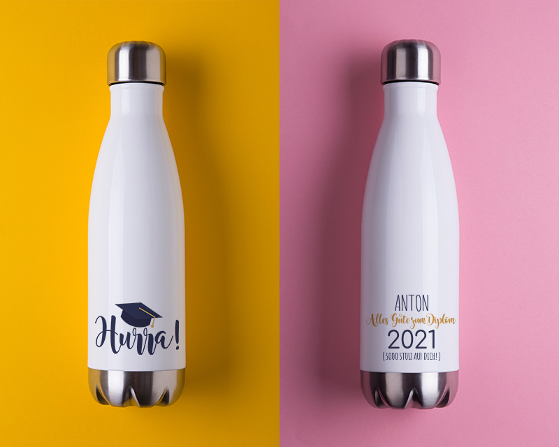 Gourde isotherme en inox personnalisable - Collection diplomé(e)