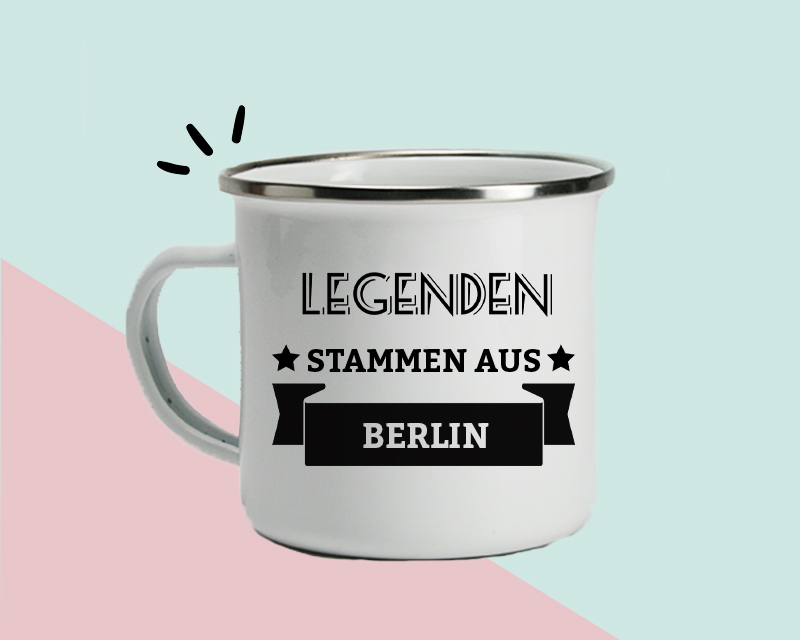 Personalisierbare Emaille-Tasse - Legenden