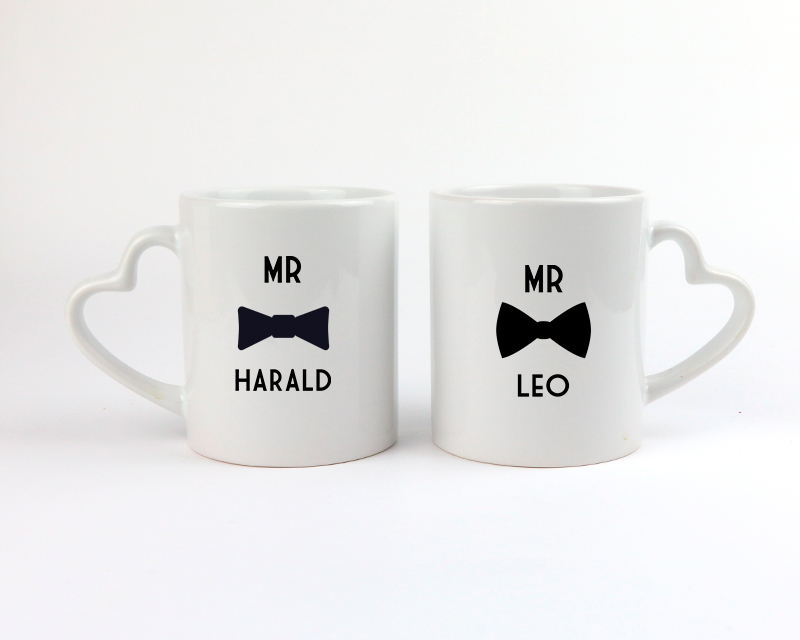 2er-Set Personalisierbare Tassen - Mr & Mr