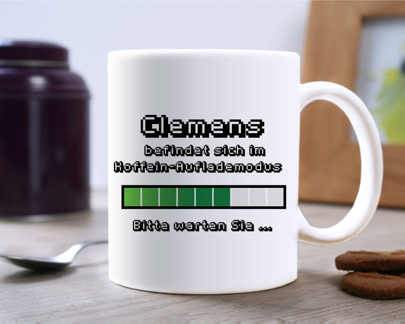 Tasse Koffein-Aufladung