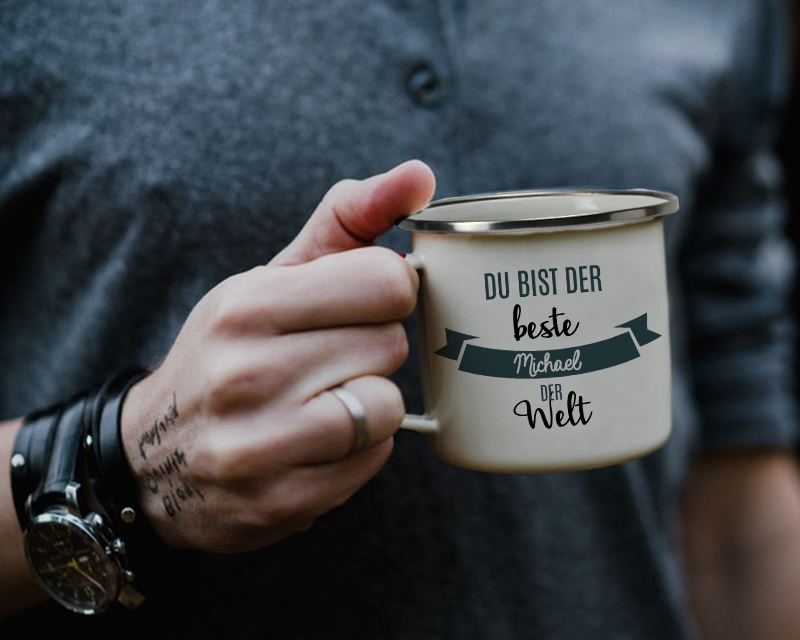 Tasse aus Emaille - Du bist der Beste