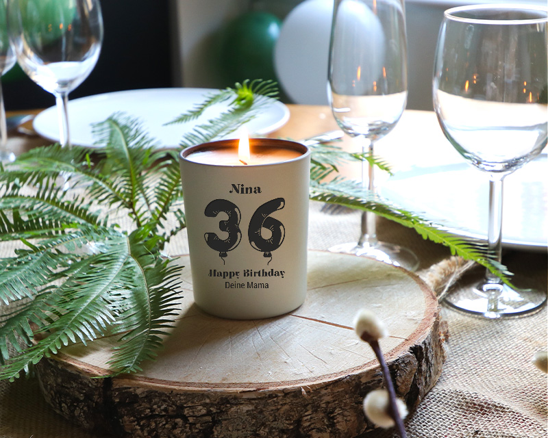 Bougie Personnalisable Parfumée - Collection ballons d'anniversaire
