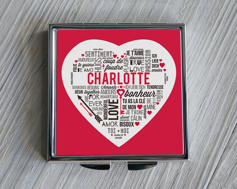 Taschenspiegel Liebesbotschaft