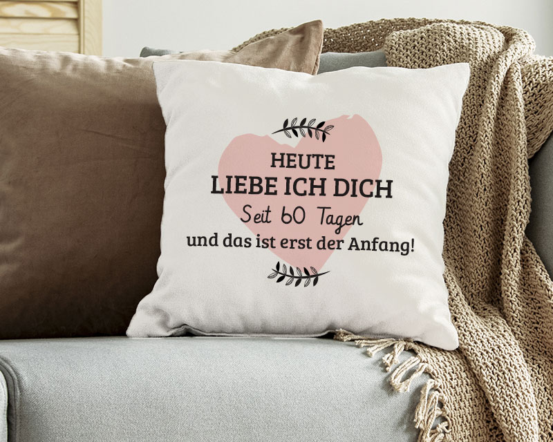 Personalisierbares Kissen - Ich liebe dich seit ...