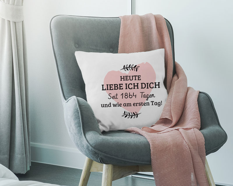 Personalisierbares Kissen - Ich liebe dich seit ...