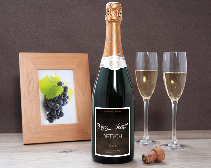 Personalisierter Champagner Hochzeit
