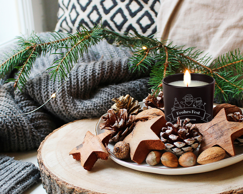 Bougie personnalisable parfumée - Joyeux Noël