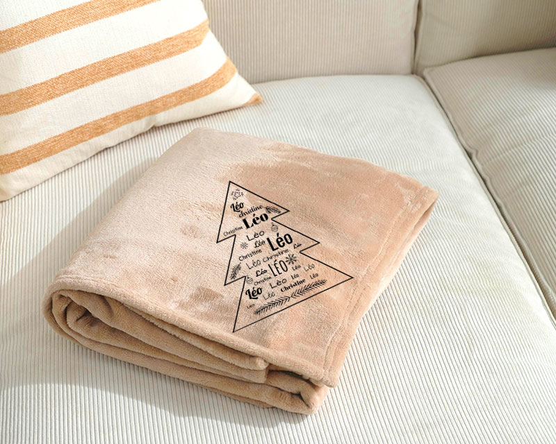 Kuscheldecke personalisiert - Kollektion Tannenbaum Familie