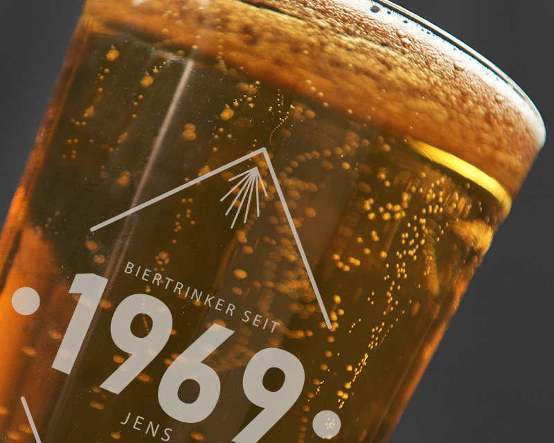 Personalisierbares Bierglas - Jahrgang