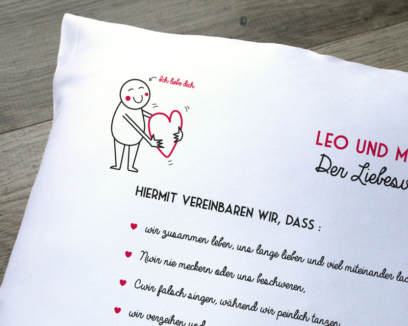 Coussin contrat d'amour