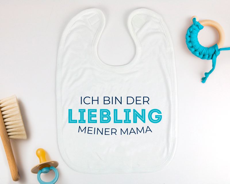 Personalisierbares Baby Latzchen - Kollektion 'Ich hab's drauf' - Modell Blau