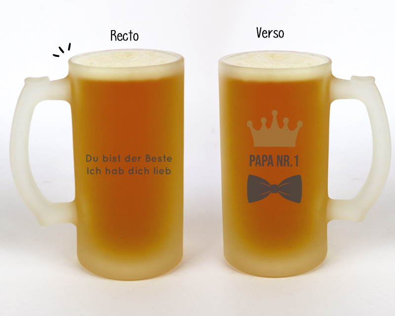Chope de bière personnalisable - Papa Royal