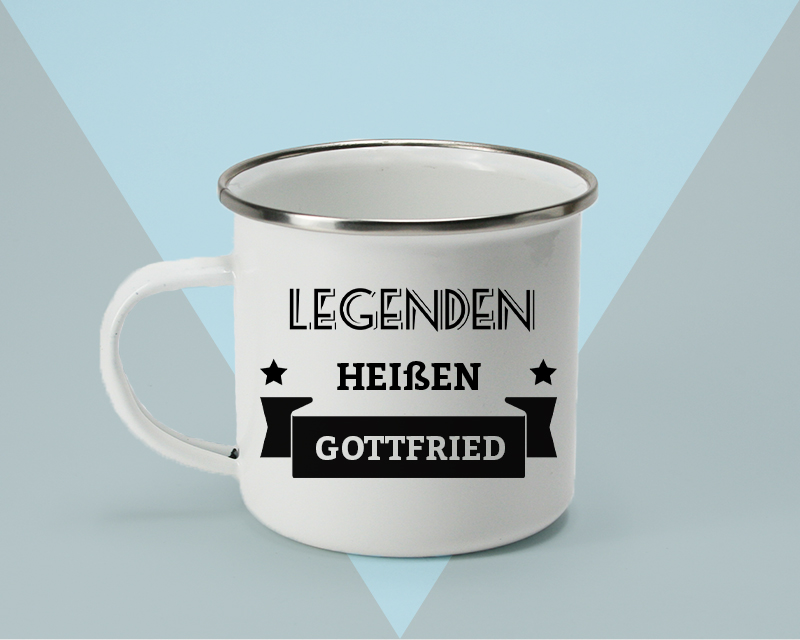 Personalisierbare Emaille-Tasse - Legenden