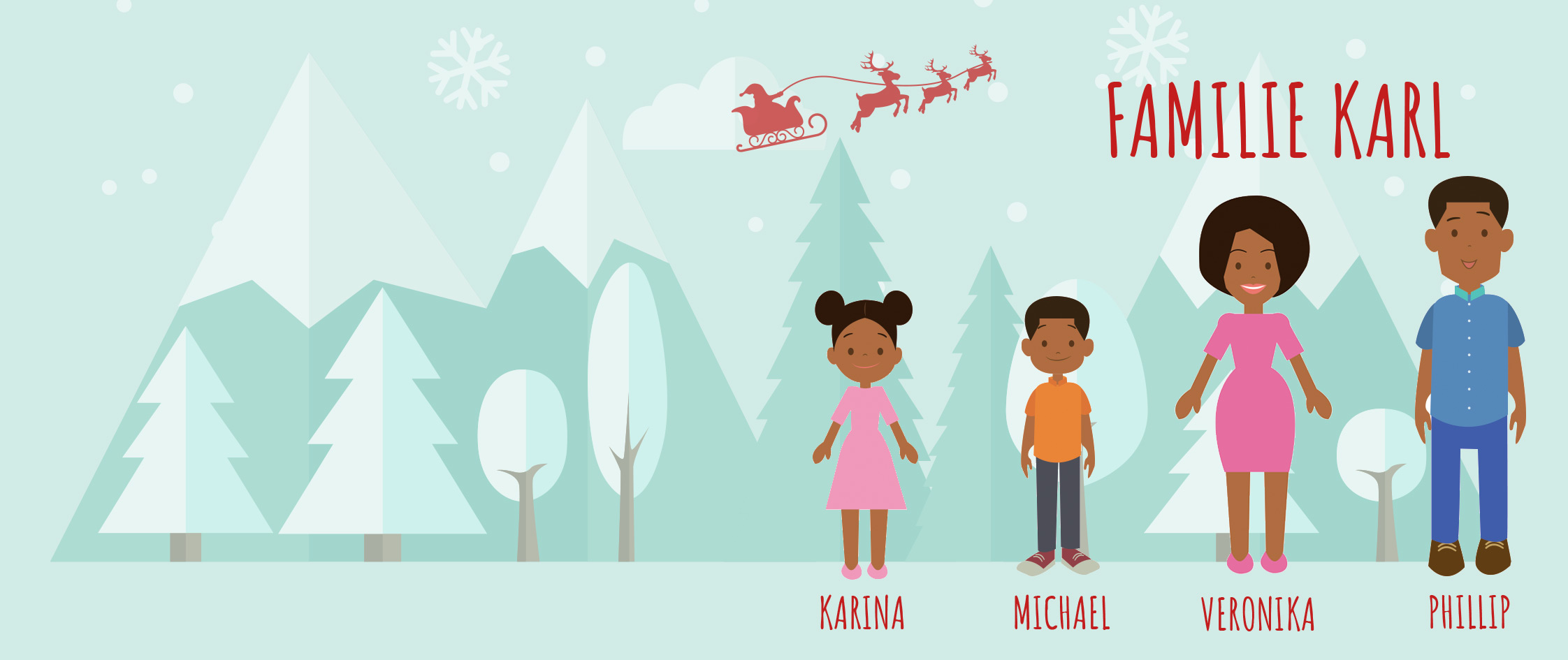 Tasse Family Circus Weihnachten