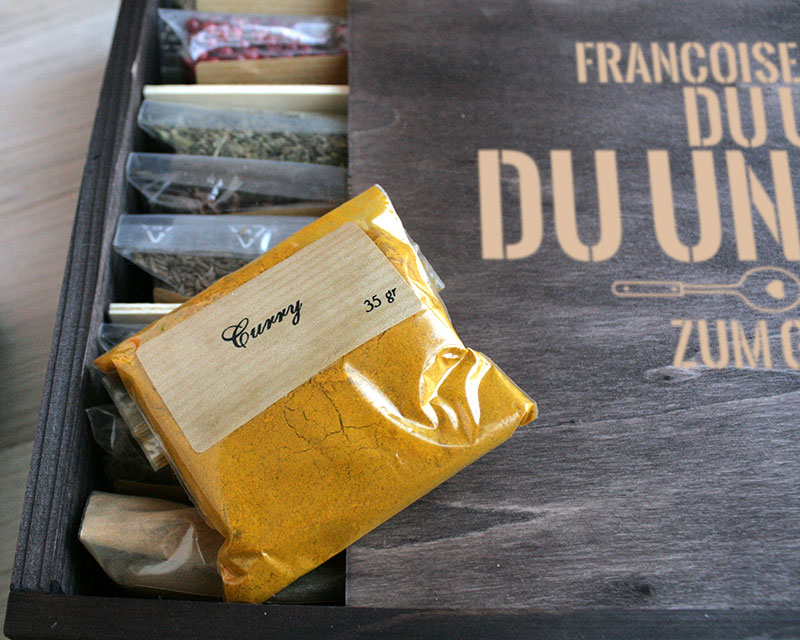 Coffret d'épices collection « L'amour de cuisiner »