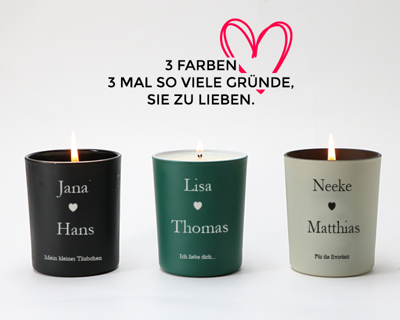 Gravierte Kerze Zärtlichkeit 4