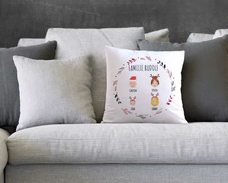 Coussin personnalisable - Collection Family Circus Noël