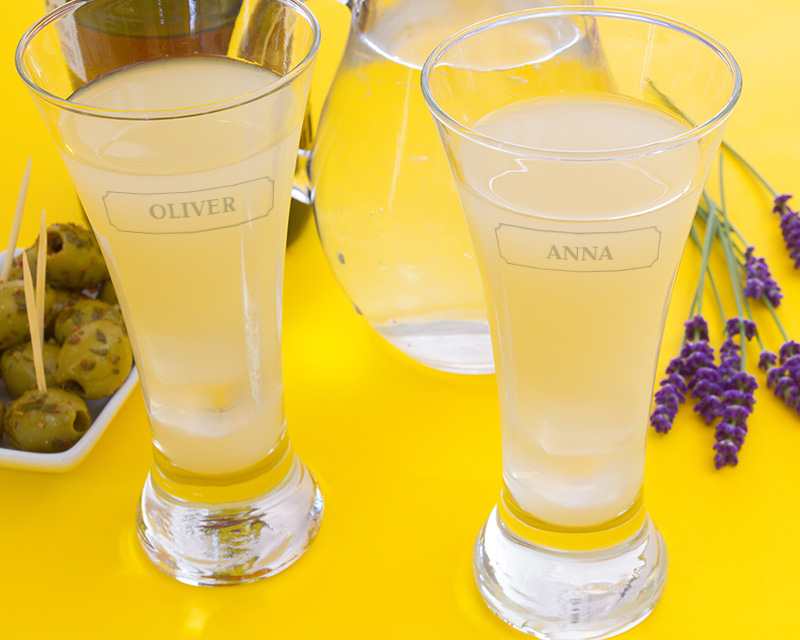 Personalisiertes Pastis Glas mit Namen - Ricard Glas 19 cl