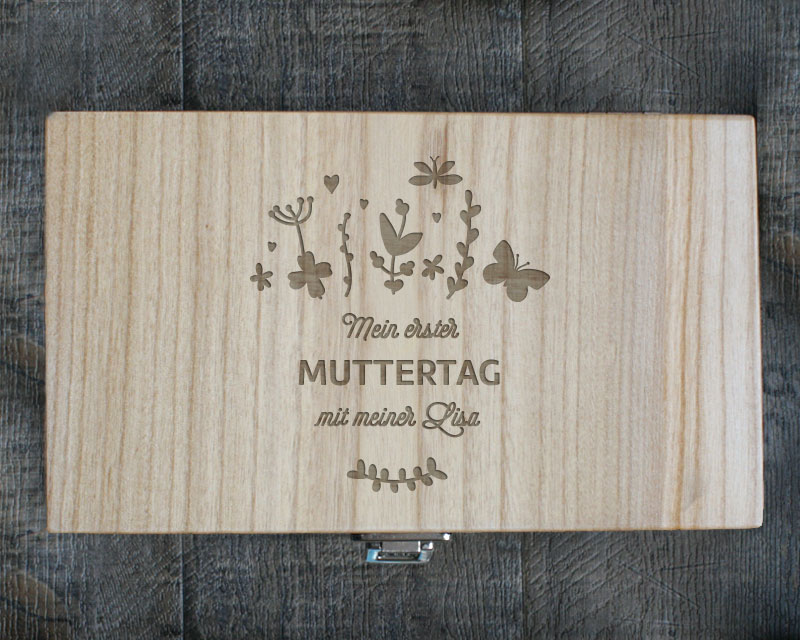 Personalisierbare Teebox - Kollektion Erster Muttertag