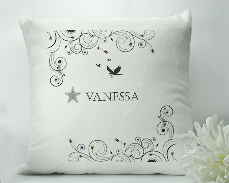 Coussin doux Romantique Etoile cristaux Swarovski®